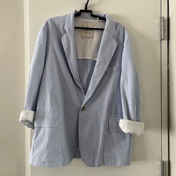 Denimist Deconstructed Seersucker Blazer - Picture 4 of 9